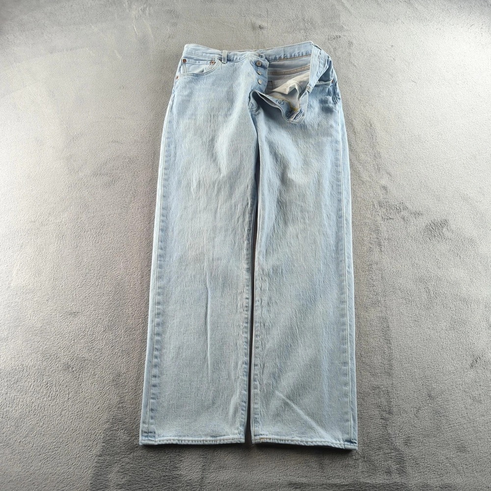 Levis‎ 501 93 Jeans Mens 36x32 Light Wash Button Fly Straight Leg Denim Preppy